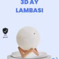 BUĞZ RGB Modlu 16 Renkli Ay Gece Lambası 3D Baskı