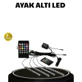 BUĞZ RGB Müzik Kontrollü Araç LED Işık Seti 48 LED 12V Uzaktan Kumandalı