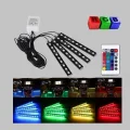 BUĞZ RGB Müzik Kontrollü Araç LED Işık Seti 48 LED 12V Uzaktan Kumandalı