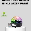 BUĞZ Ritim Hassasiyetli Bluetooth Hoparlörlü Disko Işığı Döner LED Efektli