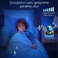 BUĞZ Robot şekilli siyah plastik şarjlı müzikli projektör gece lambası 16 x 14 cm - 16 x 14 Boyut/Ebat