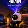 BUĞZ Robot Tasarımlı Bluetooth Hoparlörlü Yıldızlı Gökyüzü Projektör Yeni Nesil