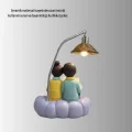 BUĞZ Romantik Çift Temalı Dekoratif Masa Lambası Yumuşak LED Işık