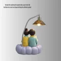 BUĞZ Romantik Çift Temalı Dekoratif Masa Lambası Yumuşak LED Işık - Lisinya