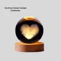 BUĞZ Romantik Kalpli Kristal Cam Küre USB’li Işıklı Dekoratif Obje