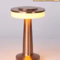 BUĞZ Rose Gold Dokunmatik Şarjlı Masa Lambası Dim Edilebilir Dekoratif Kablosuz Abajur