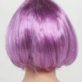  Rose Pembe Renk Düz Kesim Küt Parti Peruğu Kısa Takma Saç