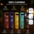 BUĞZ Rüzgar Çakmağı - LED Işıklı - Türkiye Temalı - Renkli