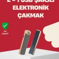  Rüzgar Geçirmez Elektronik Çakmak – Modern Tasarım, Metal Gövde