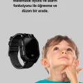 BUĞZ S10 Siyah Çocuk Takip Saati Güvenli Alan Uyarısı ve Sesli Mesaj - BUĞZ