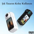 BUĞZ S70 Mıknatıslı Yaka Kamerası Hd Kalite, 30 Fps, Kolay Bağlantı, Boyun Askısı 2.7k Siyah