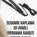  Saç Düzleştirici Isı Ayarlı Döner Kablo Yıpranma Karşıtı