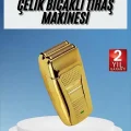  Sakal Kesme Tıraş Makinesi Paslanmaz Çelik Gold Şarjlı