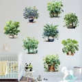 BUĞZ Saksılı Çiçek Tasarımlı 8li Sticker Bx40
