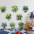 BUĞZ Saksılı Çiçek Tasarımlı 8li Sticker Bx40