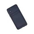BUĞZ Samsung Galaxy A01 Core Kılıf Kelvin Kartvizitli Silikon - Lacivert