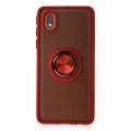 BUĞZ Samsung Galaxy A01 Core Kılıf Montreal Yüzüklü Silikon Kapak - Kırmızı