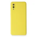 BUĞZ Samsung Galaxy A02 Kılıf Nano İçi Kadife Silikon - Sarı