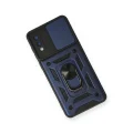 BUĞZ Samsung Galaxy A02 Kılıf Pars Lens Yüzüklü Silikon - Lacivert