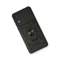 BUĞZ Samsung Galaxy A02 Kılıf Pars Lens Yüzüklü Silikon - Siyah