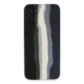 BUĞZ Samsung Galaxy A03s Kılıf Ebruli Lansman Silikon - Siyah-lacivert