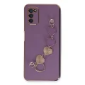BUĞZ Samsung Galaxy A03s Kılıf Esila Silikon - Mor