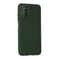 BUĞZ Samsung Galaxy A03s Kılıf Lansman Glass Kapak - Koyu Yeşil