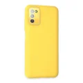 BUĞZ Samsung Galaxy A03s Kılıf Lansman Glass Kapak - Sarı