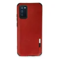 BUĞZ Samsung Galaxy A03s Kılıf Loop Deri Silikon - Kırmızı