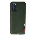 BUĞZ Samsung Galaxy A03s Kılıf Loop Deri Silikon - Yeşil
