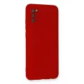 BUĞZ Samsung Galaxy A03s Kılıf Nano İçi Kadife Silikon - Kırmızı