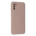 BUĞZ Samsung Galaxy A03s Kılıf Nano İçi Kadife Silikon - Pudra