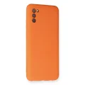 BUĞZ Samsung Galaxy A03s Kılıf Nano İçi Kadife Silikon - Turuncu