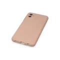 BUĞZ Samsung Galaxy A04 Kılıf Nano İçi Kadife Silikon - Pudra