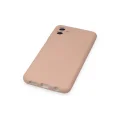 BUĞZ Samsung Galaxy A04 Kılıf Nano İçi Kadife Silikon - Pudra