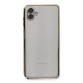 BUĞZ Samsung Galaxy A04 Kılıf Razer Lensli Silikon - Gold