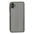 BUĞZ Samsung Galaxy A04 Kılıf Razer Lensli Silikon - Yeşil