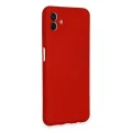 BUĞZ Samsung Galaxy A04e Kılıf Nano İçi Kadife Silikon - Kırmızı