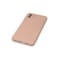 BUĞZ Samsung Galaxy A04e Kılıf Nano İçi Kadife Silikon - Pudra