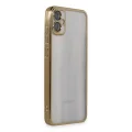 BUĞZ Samsung Galaxy A05 Kılıf Razer Lensli Silikon - Gold