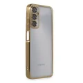 BUĞZ Samsung Galaxy A05s Kılıf Razer Lensli Silikon - Gold