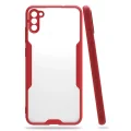 BUĞZ Samsung Galaxy A11 Kılıf Platin Silikon - Kırmızı