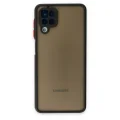 BUĞZ Samsung Galaxy A12 Kılıf Montreal Silikon Kapak - Siyah
