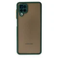 BUĞZ Samsung Galaxy A12 Kılıf Montreal Silikon Kapak - Yeşil