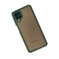 BUĞZ Samsung Galaxy A12 Kılıf Montreal Silikon Kapak - Yeşil