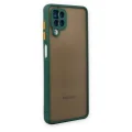 BUĞZ Samsung Galaxy A12 Kılıf Montreal Silikon Kapak - Yeşil