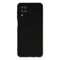 BUĞZ Samsung Galaxy A12 Kılıf Nano İçi Kadife Silikon - Siyah
