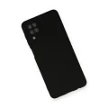 BUĞZ Samsung Galaxy A12 Kılıf Nano İçi Kadife Silikon - Siyah