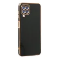 BUĞZ Samsung Galaxy A12 Kılıf Volet Silikon - Siyah