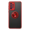 BUĞZ Samsung Galaxy A13 4g Kılıf Montreal Yüzüklü Silikon Kapak - Kırmızı